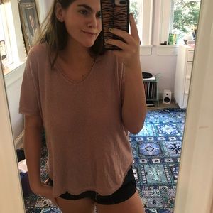 UO Dusty Rose Knit Tee